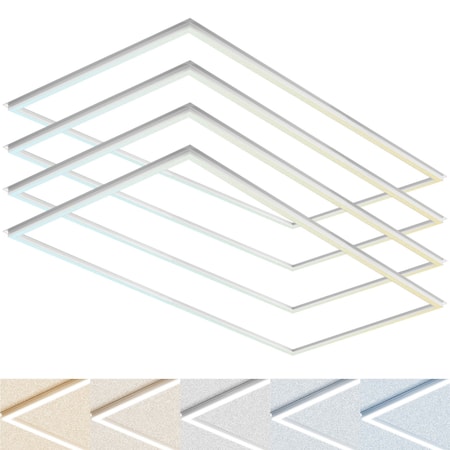 Luxrite 2x4 FT Edge-Lit LED Panel Lights 5CCT 3000K-6500K 40/50/60W Up to 7800LM 0-10V Dimmable ETL, 4PK LR24166-4PK